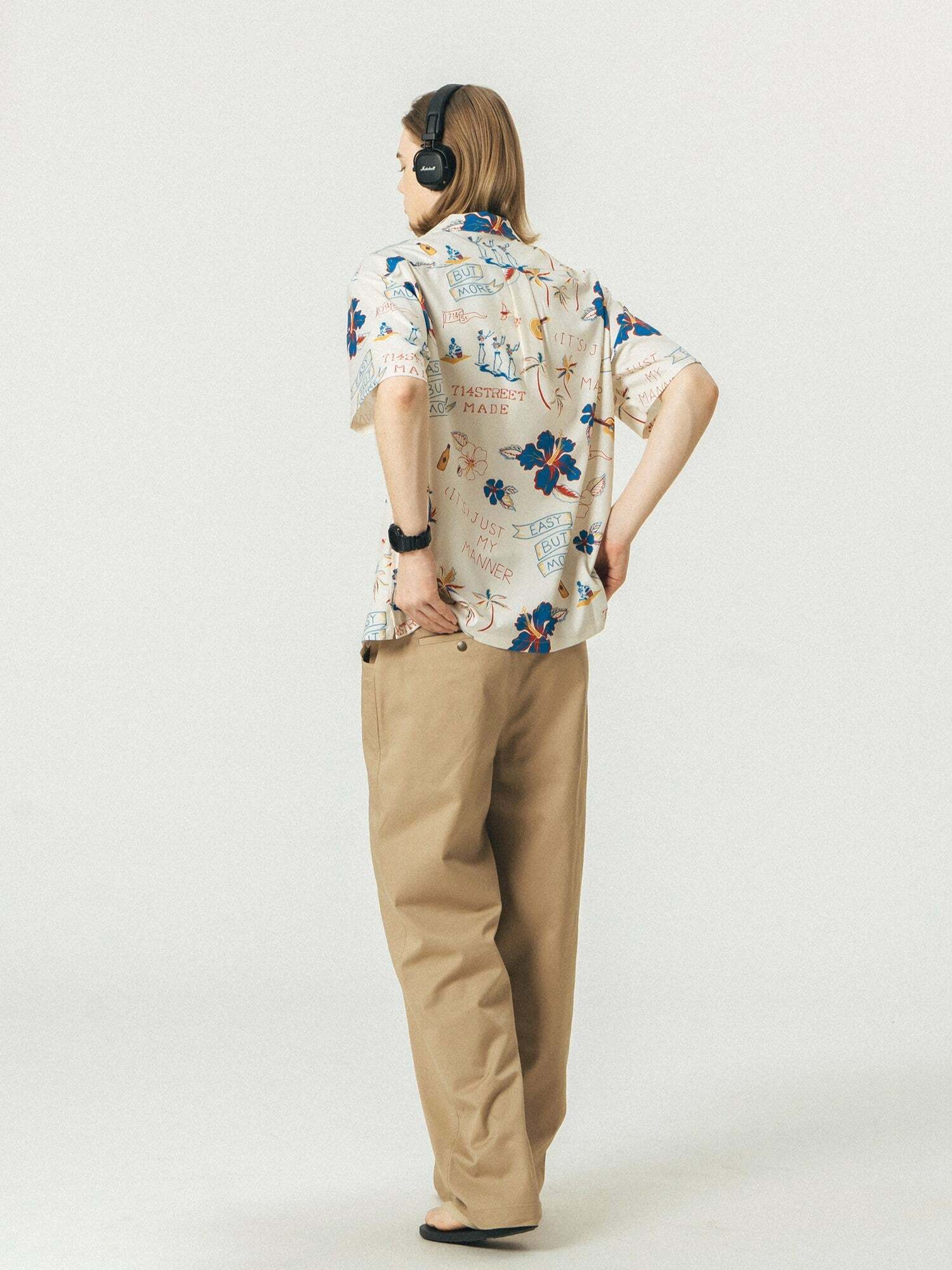 714street 'Luau' Button-Up Shirt - Y2K Summer, 90s Grunge, Retro Hip Hop, Pastel Goth Fashion