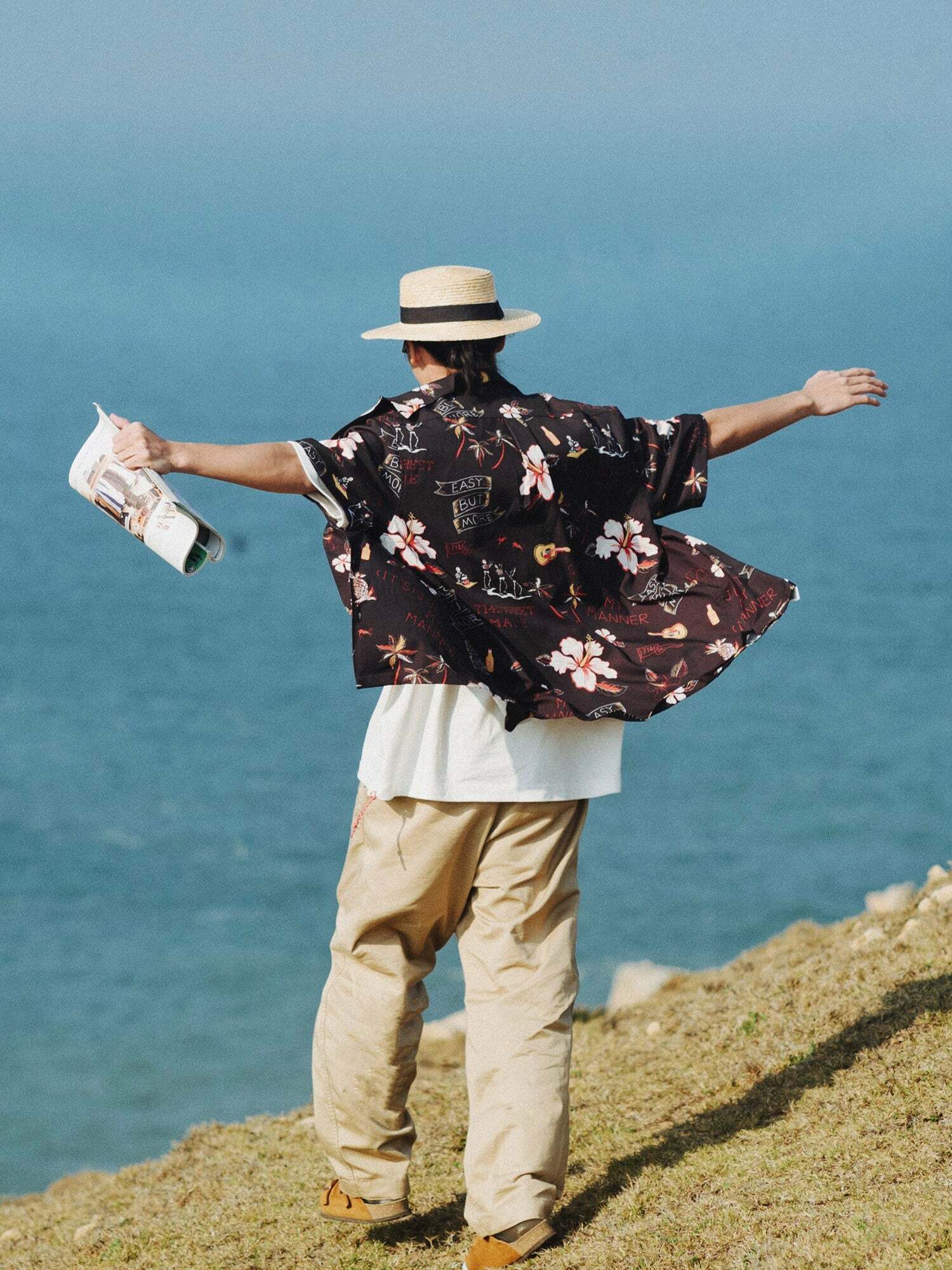 714street 'Luau' Button-Up Shirt - Y2K Summer, 90s Grunge, Retro Hip Hop, Pastel Goth Fashion