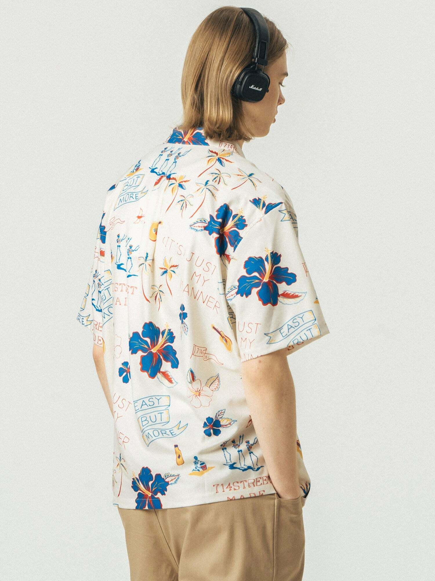 714street 'Luau' Button-Up Shirt - Y2K Summer, 90s Grunge, Retro Hip Hop, Pastel Goth Fashion
