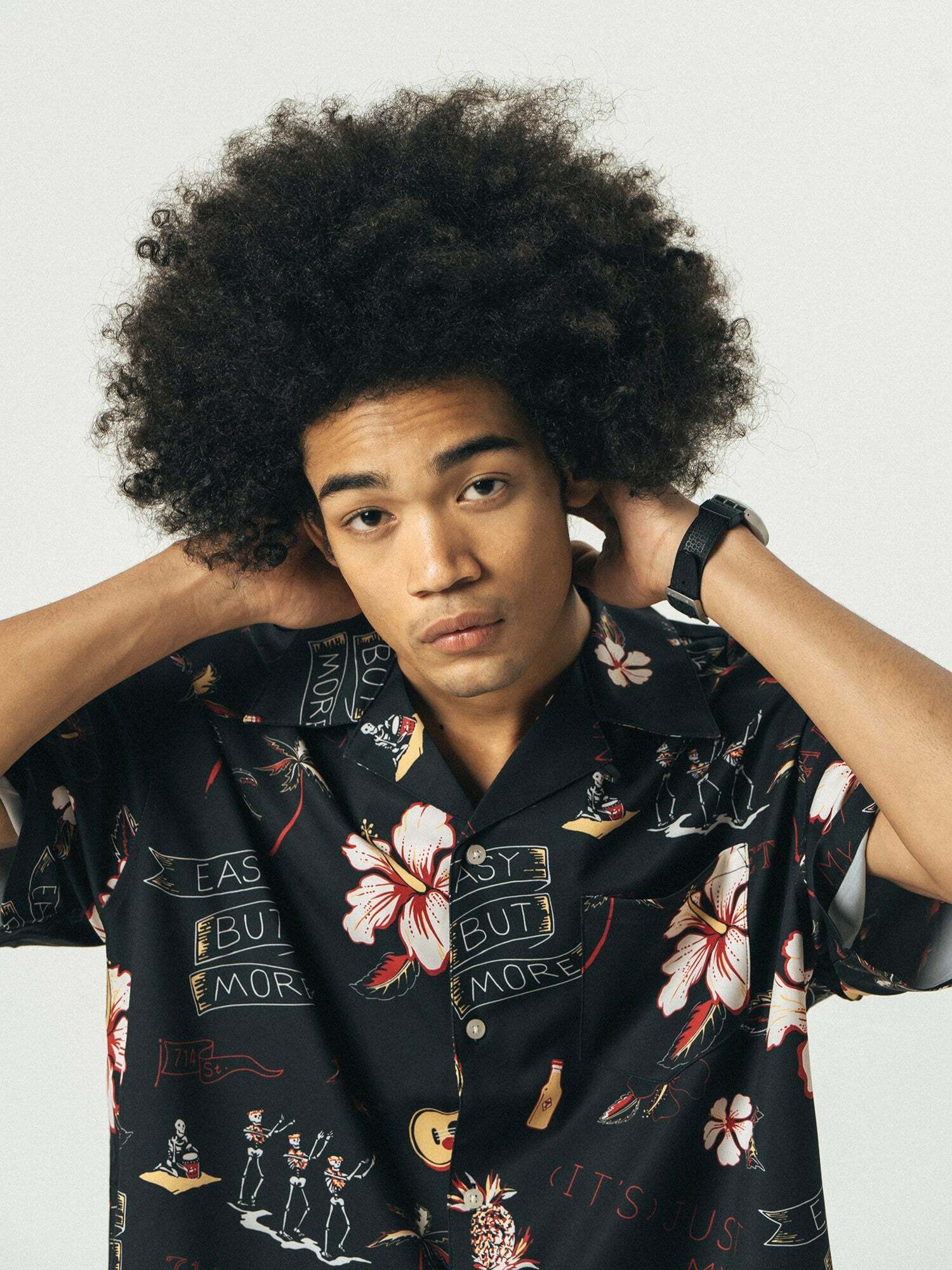 714street 'Luau' Button-Up Shirt - Y2K Summer, 90s Grunge, Retro Hip Hop, Pastel Goth Fashion