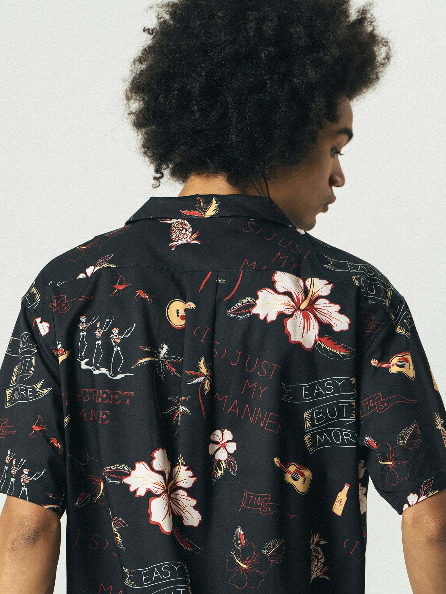 714street 'Luau' Button-Up Shirt - Y2K Summer, 90s Grunge, Retro Hip Hop, Pastel Goth Fashion