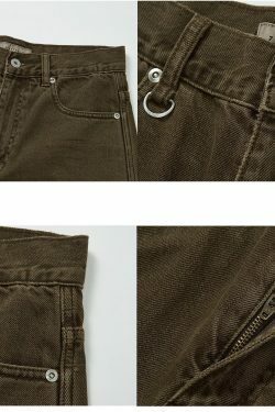 714street Y2K Washed Denim Shorts - Retro 90s Grunge, Summer Y2K Outfits, Y2K Fashion Essentials