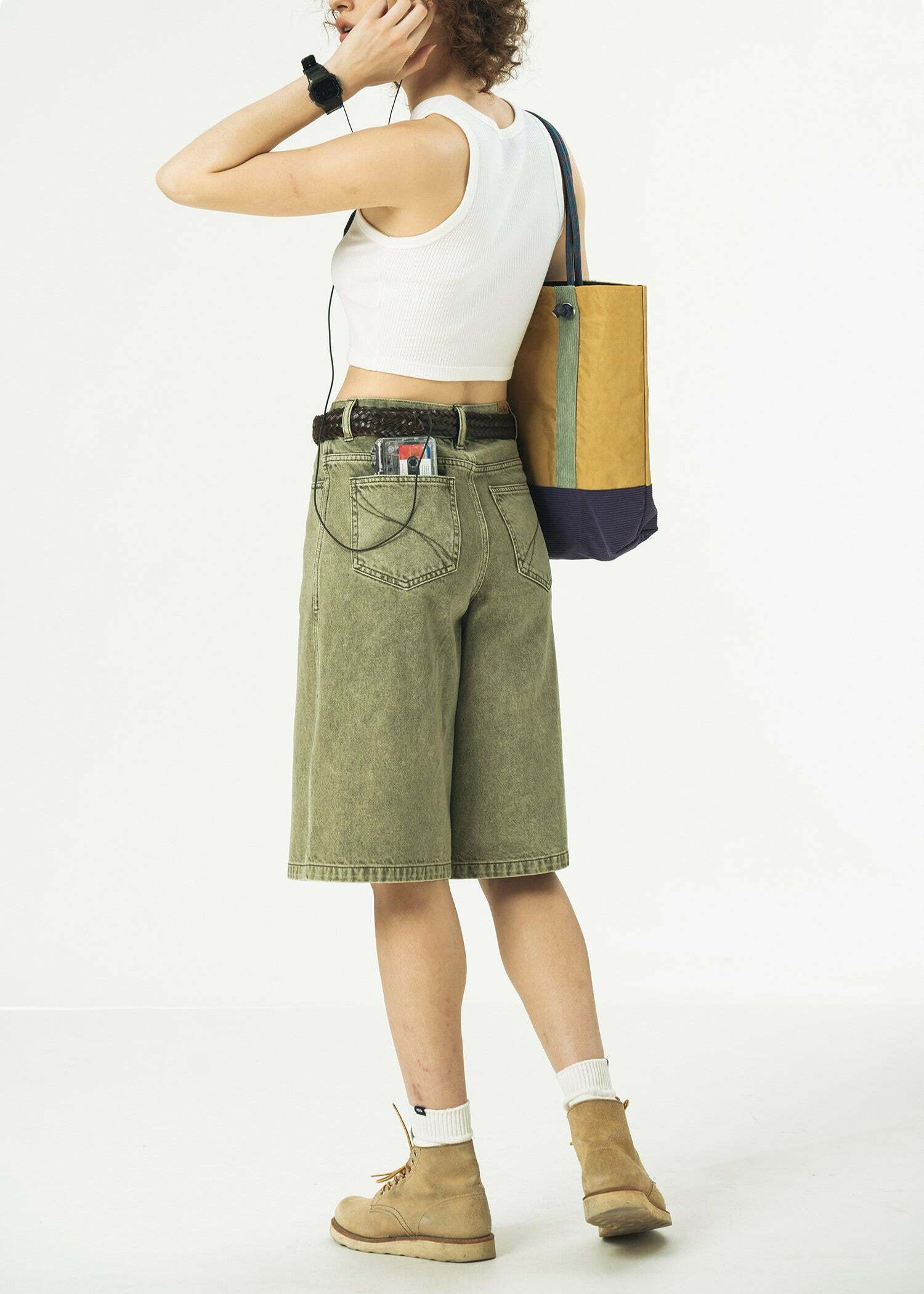 714street Y2K Washed Denim Shorts - Retro 90s Grunge, Summer Y2K Outfits, Y2K Fashion Essentials