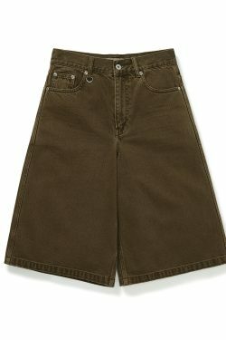 714street Y2K Washed Denim Shorts - Retro 90s Grunge, Summer Y2K Outfits, Y2K Fashion Essentials
