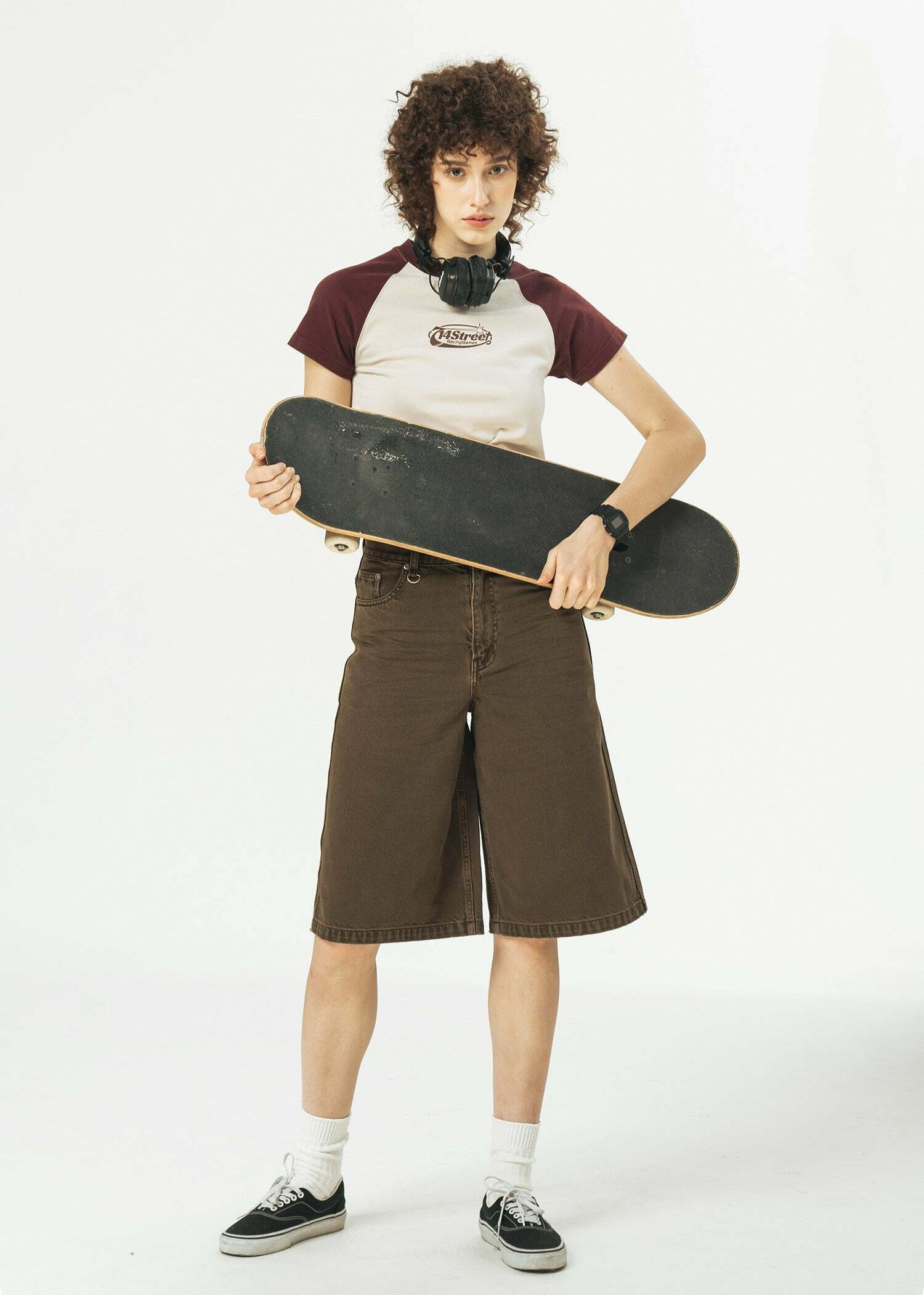 714street Y2K Washed Denim Shorts - Retro 90s Grunge, Summer Y2K Outfits, Y2K Fashion Essentials