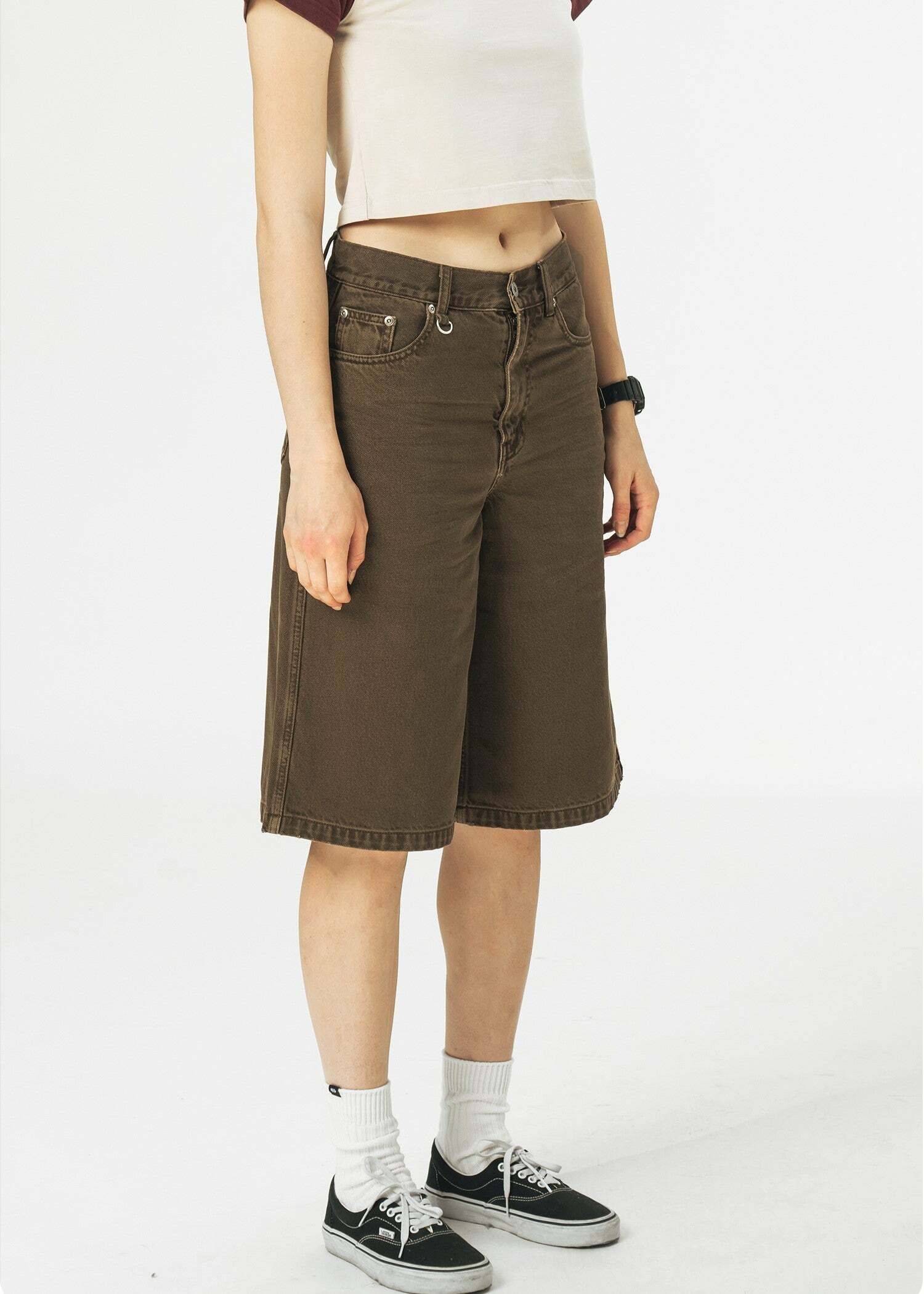 714street Y2K Washed Denim Shorts - Retro 90s Grunge, Summer Y2K Outfits, Y2K Fashion Essentials