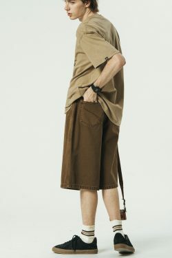 714street Y2K Washed Denim Shorts - Retro 90s Grunge, Summer Y2K Outfits, Y2K Fashion Essentials