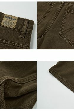 714street Y2K Washed Denim Shorts - Retro 90s Grunge, Summer Y2K Outfits, Y2K Fashion Essentials