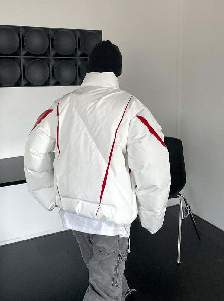 77F7GHT 'Cutters' Puffer Down Jacket - Y2K Summer, 90s Grunge, Retro Style, Y2