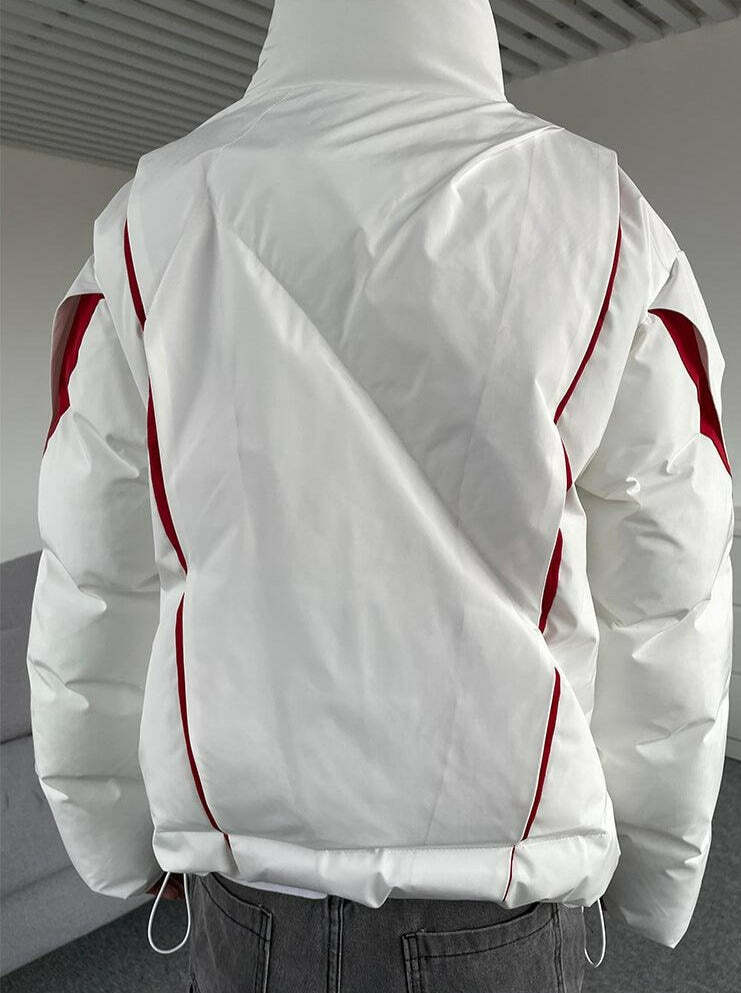 77F7GHT 'Cutters' Puffer Down Jacket - Y2K Summer, 90s Grunge, Retro Style, Y2