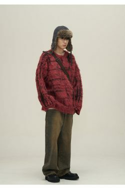 77F7GHT Grid Sweater - Y2K Summer Grunge, 90s Retro, Pastel Goth, Y2K Club &