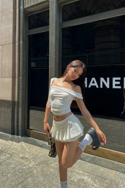 Abbie Pleated Mini Skirt - Y2K Summer Grunge, 90s Retro, Pastel Goth, Y2K Party & Club
