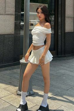Abbie Pleated Mini Skirt - Y2K Summer Grunge, 90s Retro, Pastel Goth, Y2K Party & Club