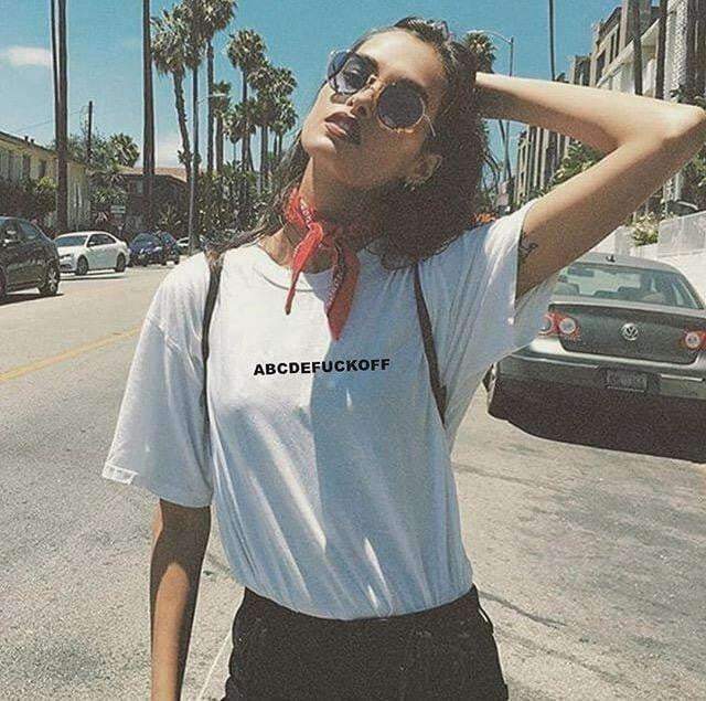 Abc Shirt - Y2K Summer Grunge & 90s Fashion Outfit, Retro Y2K Top, Baby Tees, Y2K