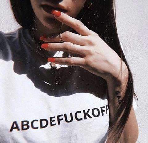 Abc Shirt - Y2K Summer Grunge & 90s Fashion Outfit, Retro Y2K Top, Baby Tees, Y2K
