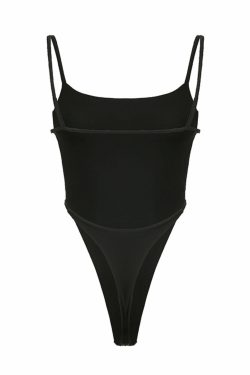 Abril Backless Strappy Bodysuit - Y2K Summer, 90s Fashion, Grunge, Retro, Pastel Goth, Y