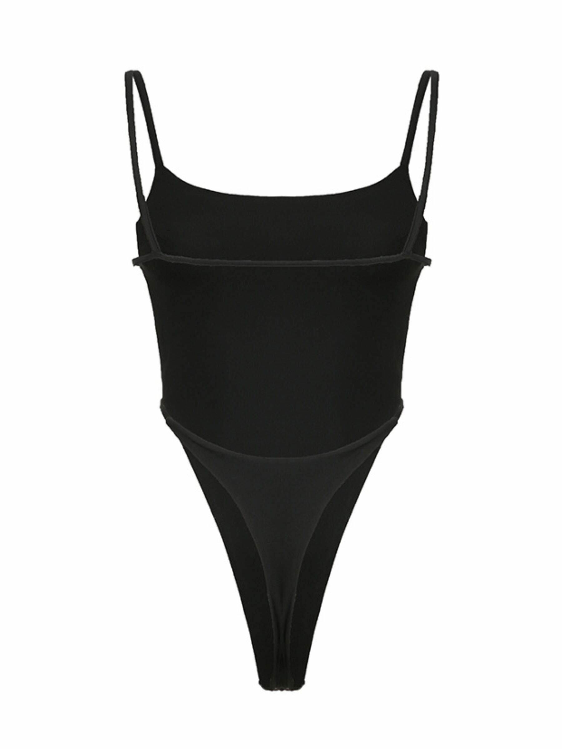 Abril Backless Strappy Bodysuit - Y2K Summer, 90s Fashion, Grunge, Retro, Pastel Goth, Y