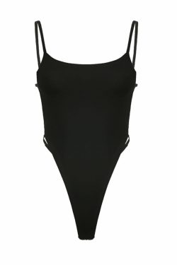 Abril Backless Strappy Bodysuit - Y2K Summer, 90s Fashion, Grunge, Retro, Pastel Goth, Y