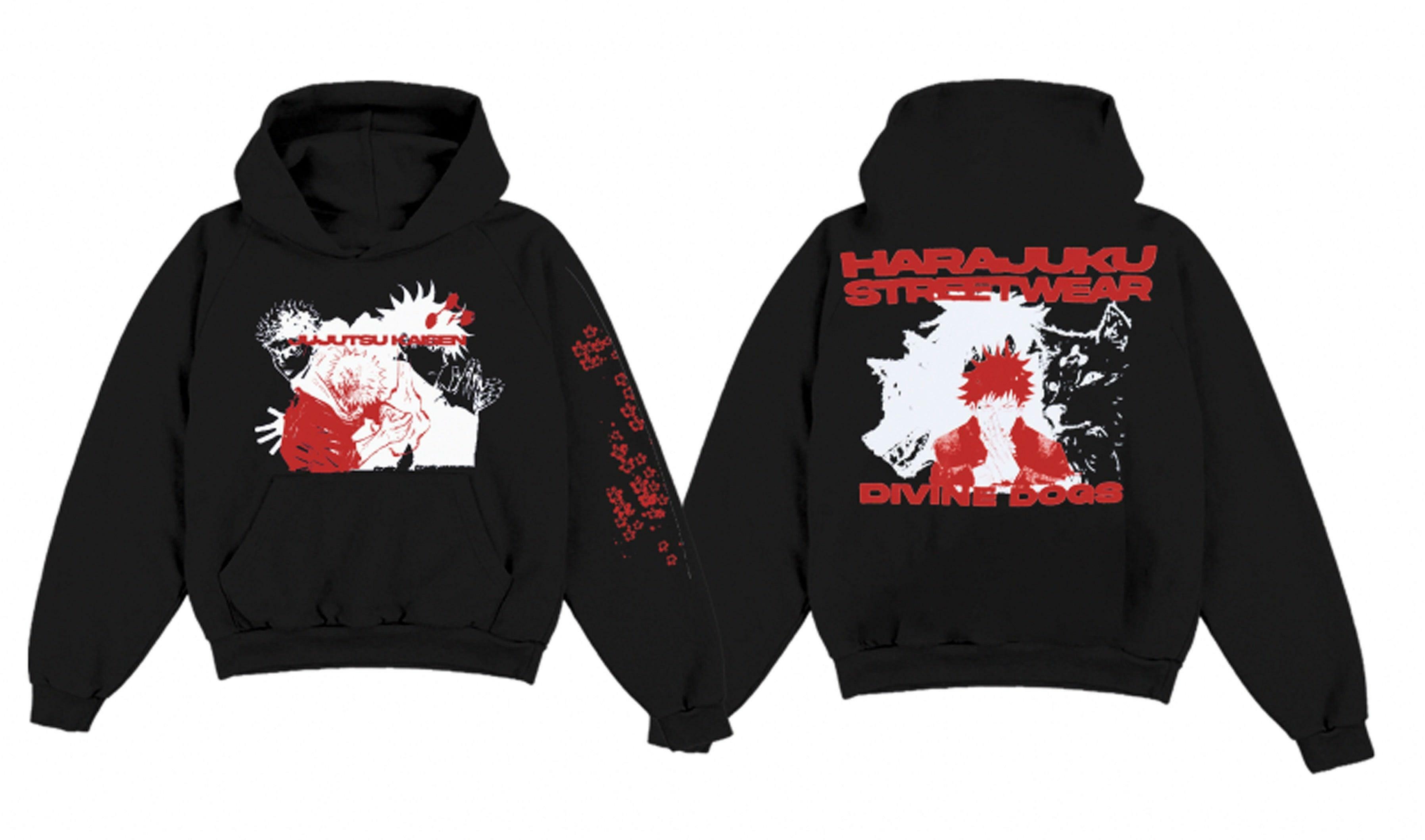 ABSB - JJK Divine Dogs Hoodie: Y2K Grunge, 90s Retro, Pastel Goth, Summer Y2K Outfits