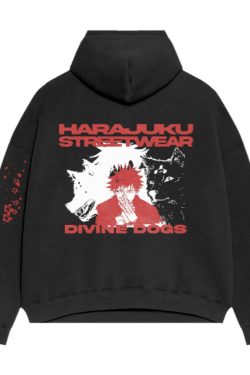 ABSB - JJK Divine Dogs Hoodie: Y2K Grunge, 90s Retro, Pastel Goth, Summer Y2K Outfits