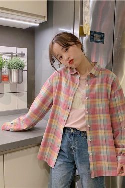 Aesthetic Cute Pink Rainbow Shirt - Y2K Summer, 90s Grunge, Retro, Pastel Goth, Y2K Popstar
