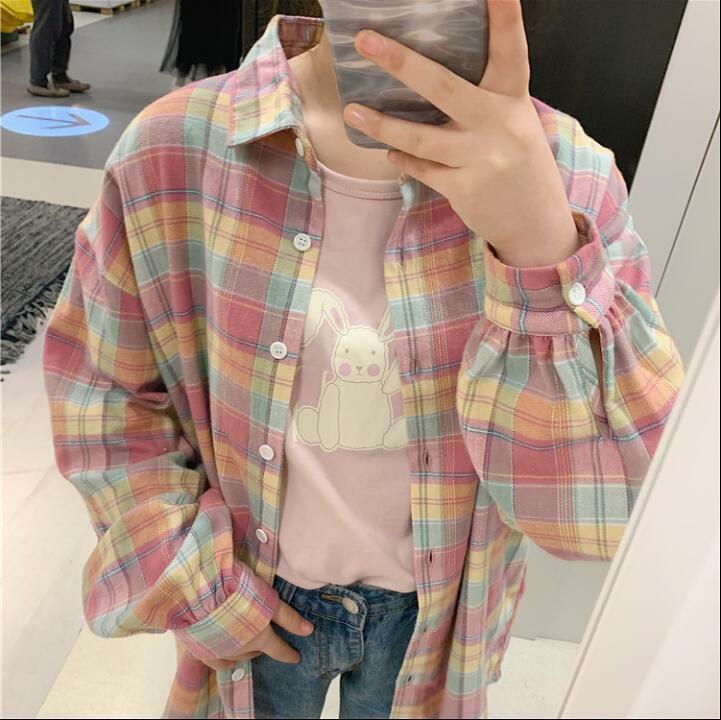 Aesthetic Cute Pink Rainbow Shirt - Y2K Summer, 90s Grunge, Retro, Pastel Goth, Y2K Popstar