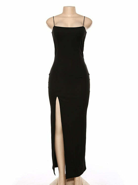 Agatha Bodycon Maxi Dress - Y2K Summer Grunge, 90s Retro, Pastel Goth, Party & Club Outfits