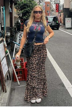 Ahria Mesh Leopard Maxi Skirt - Y2K Summer Grunge Outfit, 90s Fashion, Retro Style