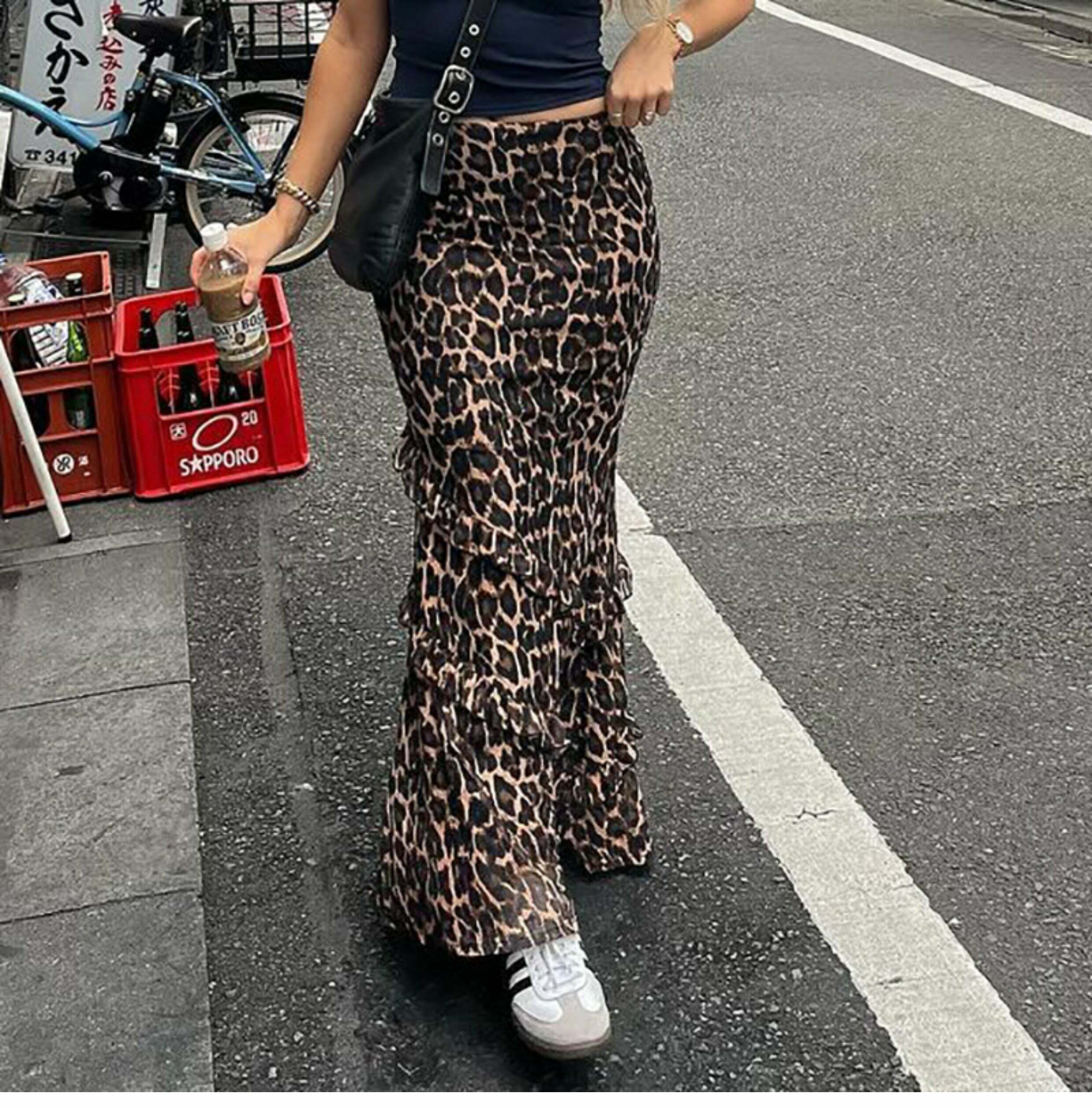 Ahria Mesh Leopard Maxi Skirt - Y2K Summer Grunge Outfit, 90s Fashion, Retro Style