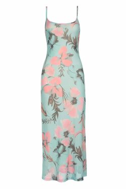 Alara Mesh Floral Maxi Dress - Y2K Summer, 90s Grunge, Retro Style, Pastel Goth, Y2K Party Outfit