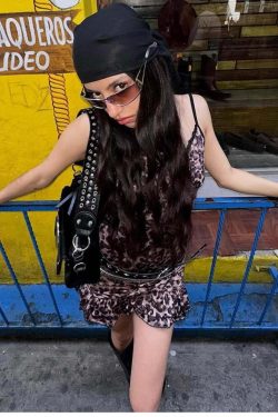 Aleen Leopard Mini Dress - Y2K Summer Grunge Outfit, 90s Fashion, Retro Style, Y2K Party Look
