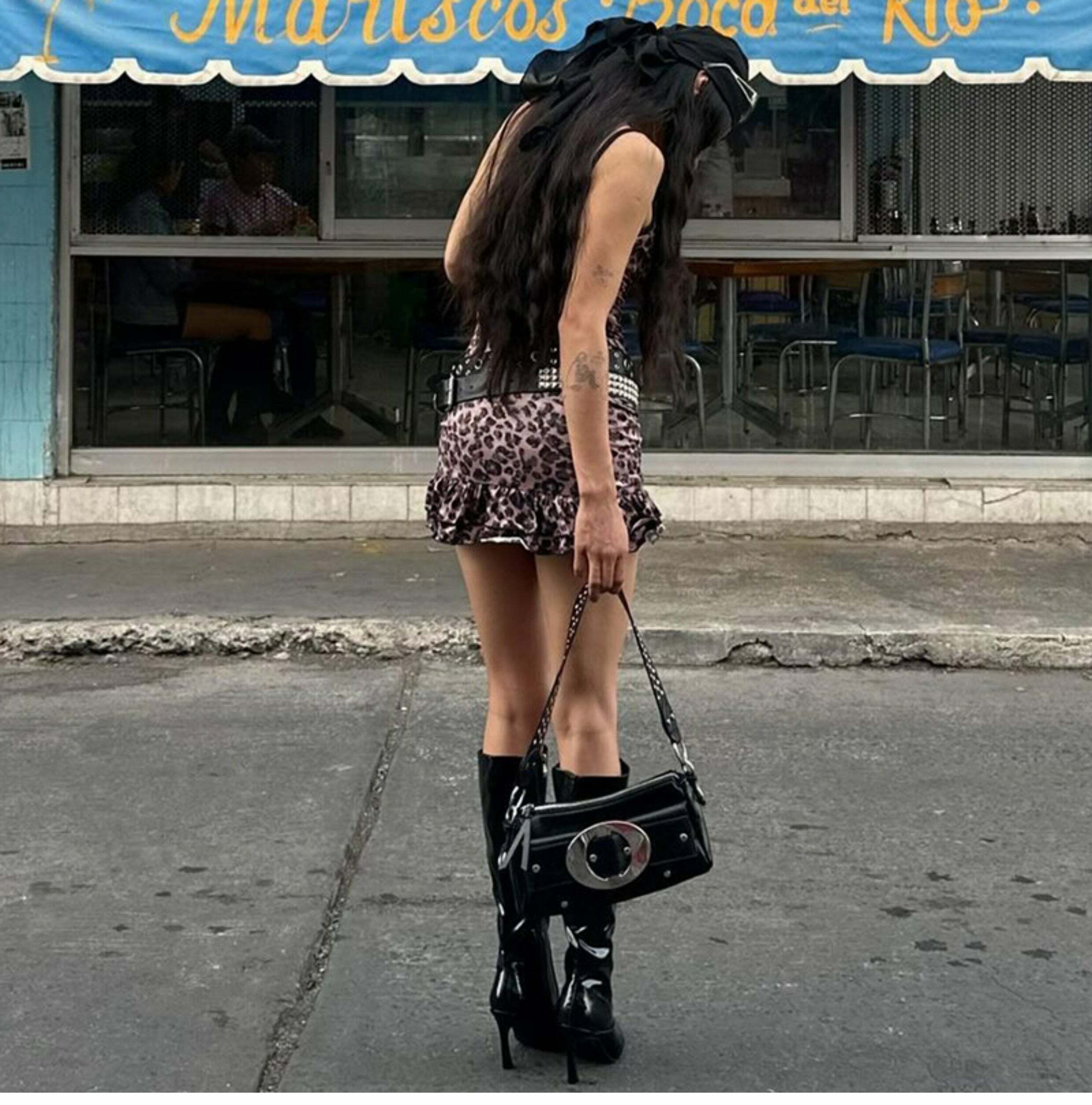 Aleen Leopard Mini Dress - Y2K Summer Grunge Outfit, 90s Fashion, Retro Style, Y2K Party Look