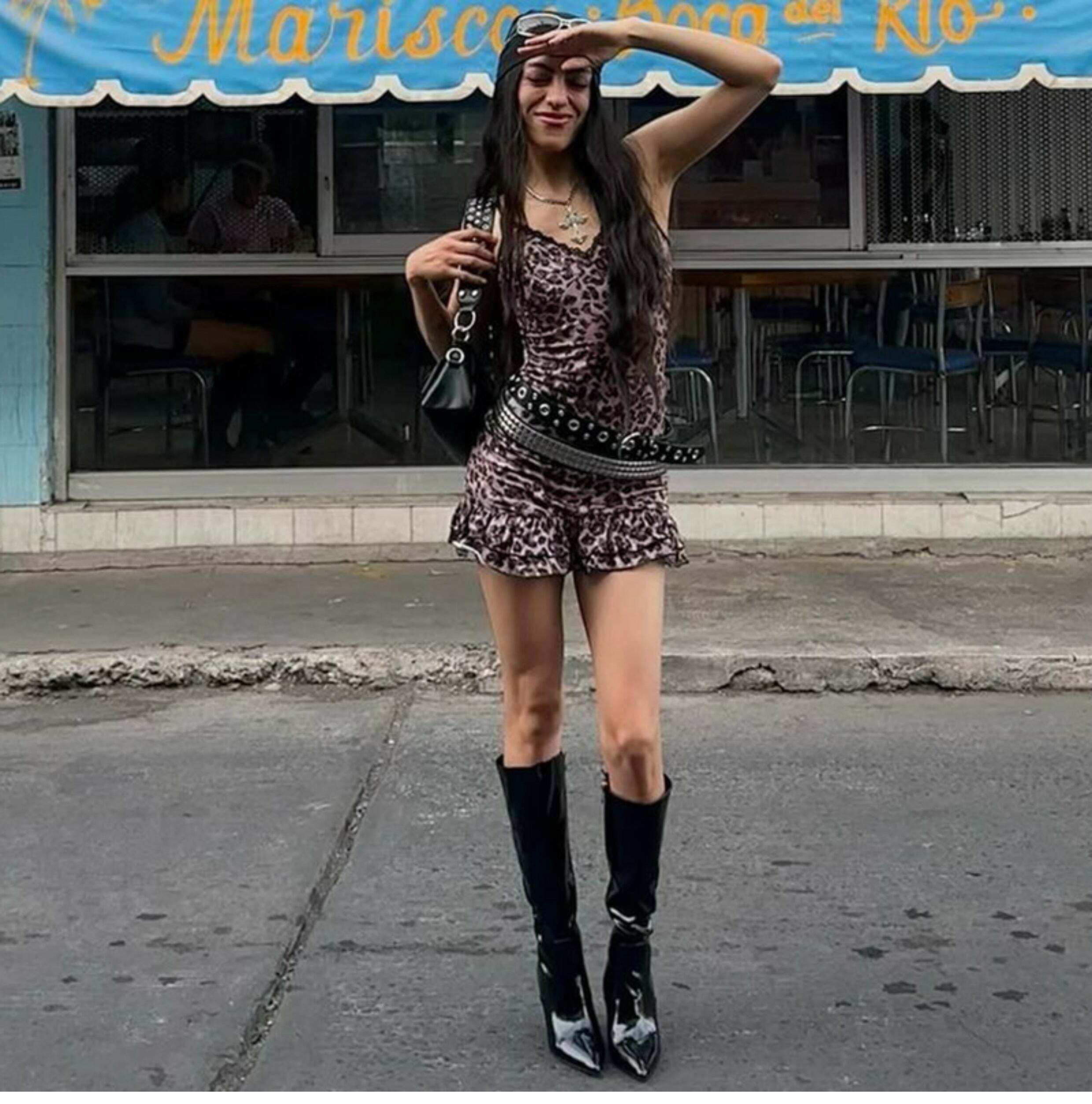 Aleen Leopard Mini Dress - Y2K Summer Grunge Outfit, 90s Fashion, Retro Style, Y2K Party Look