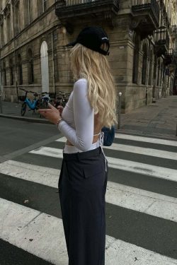 Alessa Straight Trousers - Y2K Summer, 90s Grunge, Retro Style, Y2K Club & Party Outfits