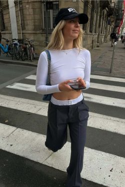 Alessa Straight Trousers - Y2K Summer, 90s Grunge, Retro Style, Y2K Club & Party Outfits