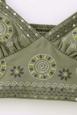 Alexys Embroidered Top & Pants Set - Y2K Summer Grunge, 90s Retro, Pastel Goth, Y2K Party