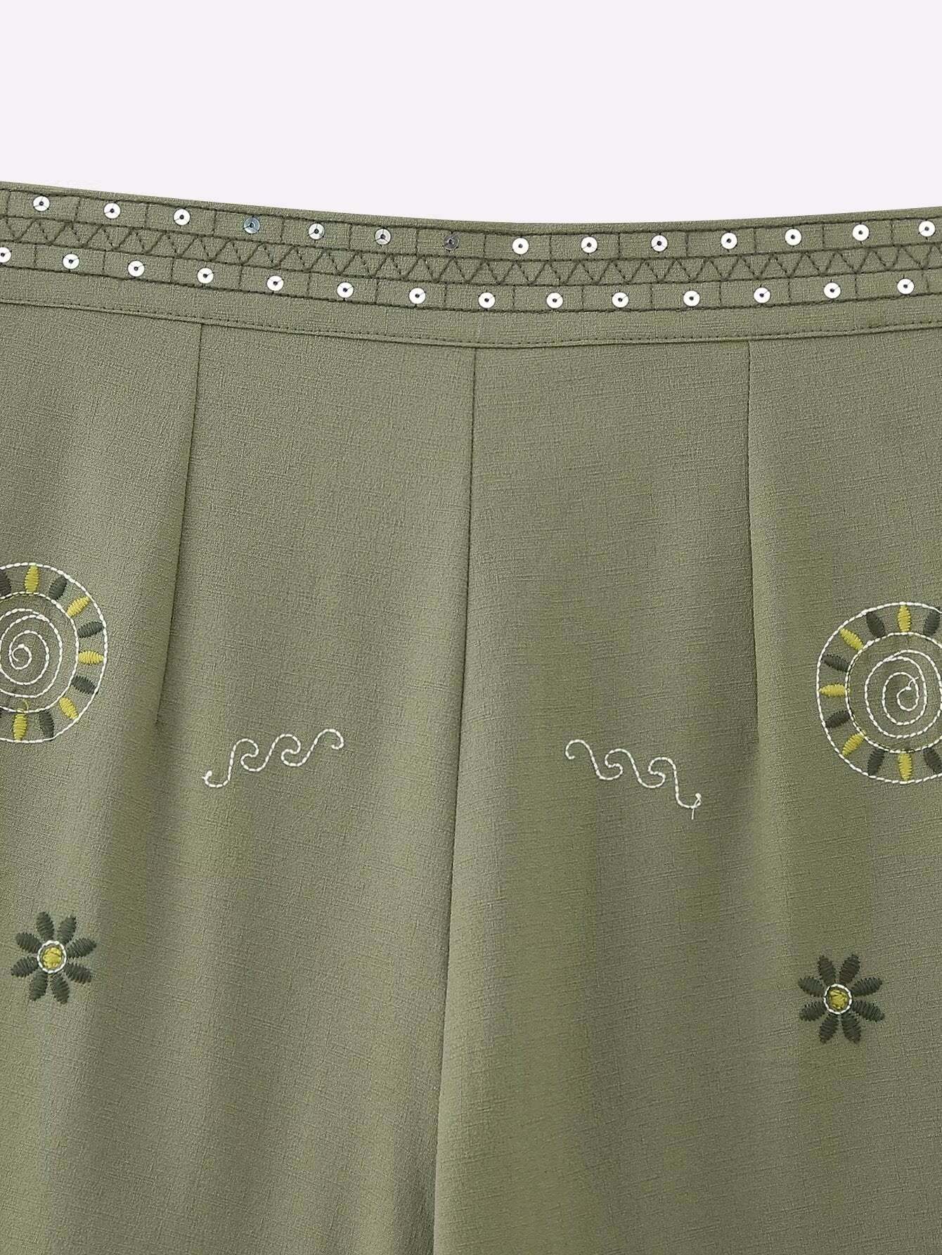Alexys Embroidered Top & Pants Set - Y2K Summer Grunge, 90s Retro, Pastel Goth, Y2K Party