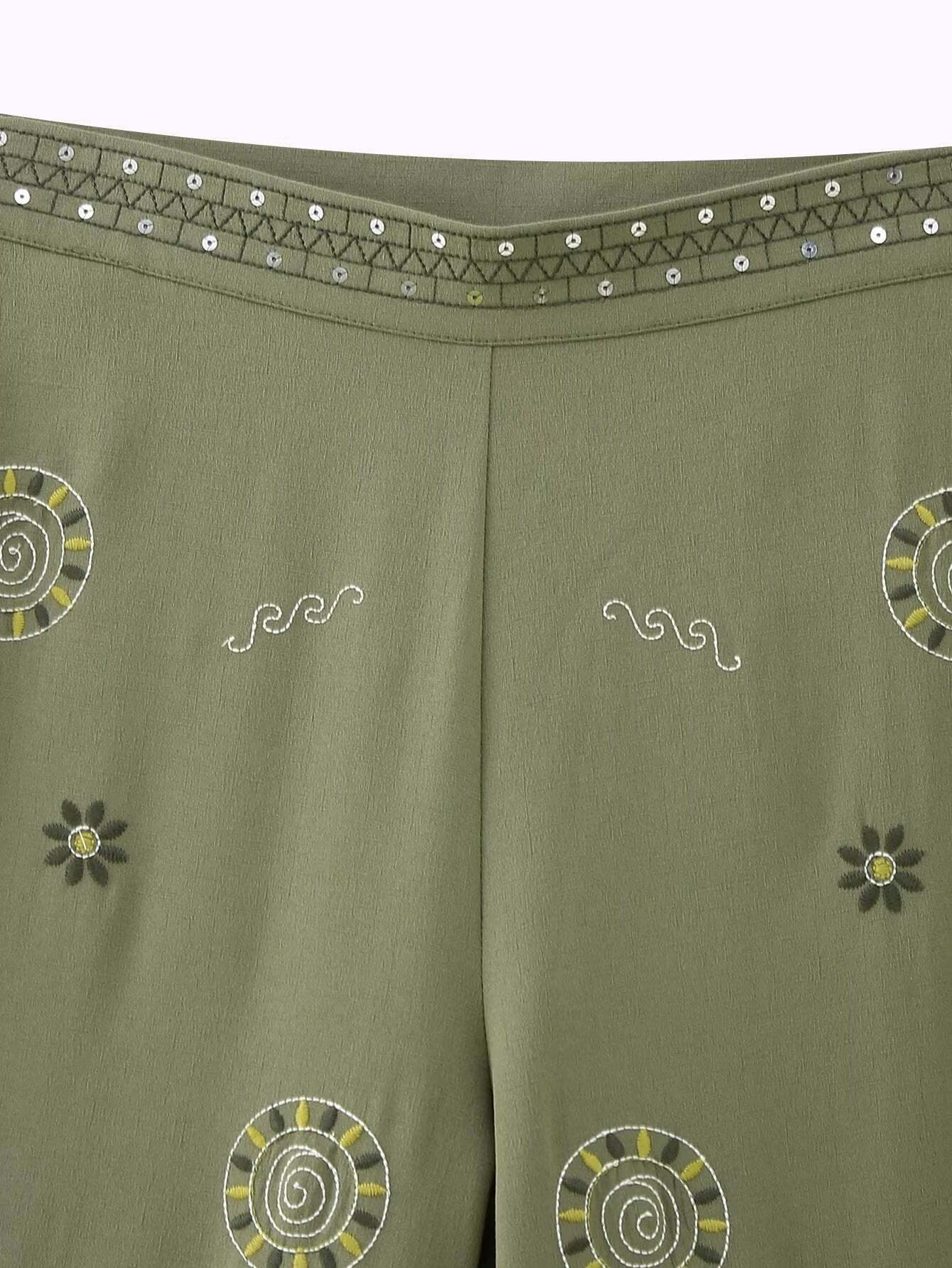 Alexys Embroidered Top & Pants Set - Y2K Summer Grunge, 90s Retro, Pastel Goth, Y2K Party