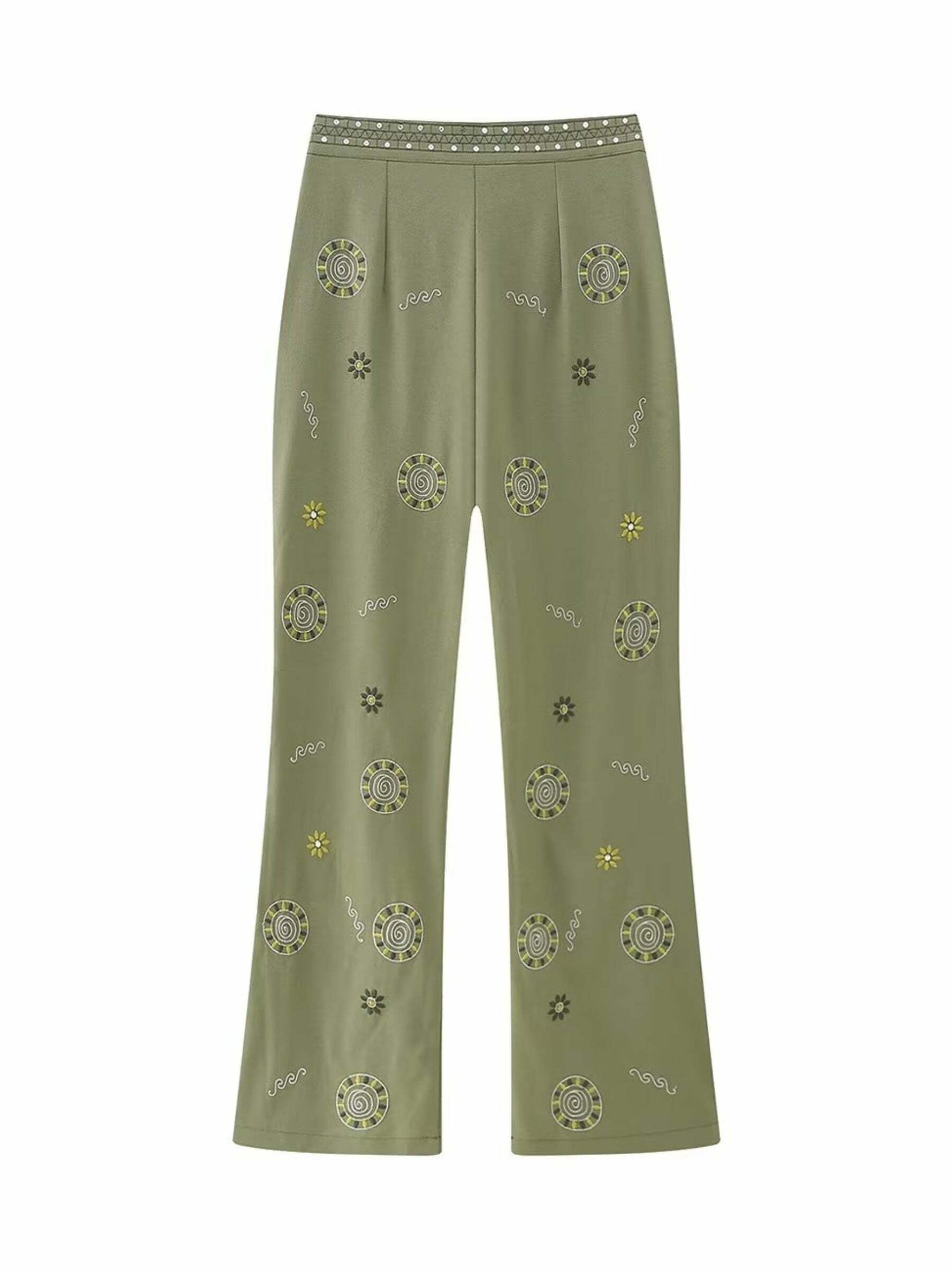 Alexys Embroidered Top & Pants Set - Y2K Summer Grunge, 90s Retro, Pastel Goth, Y2K Party