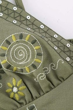 Alexys Embroidered Top & Pants Set - Y2K Summer Grunge, 90s Retro, Pastel Goth, Y2K Party