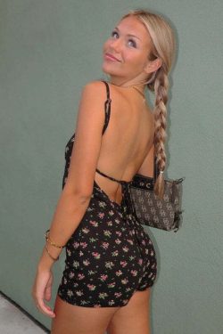 Alida Mini Floral Backless Romper - Y2K Summer Outfit, 90s Fashion, Grunge, Retro Style
