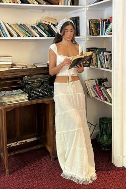 Alika French Y2K Top & Skirt Set - 90s Grunge, Retro Summer, Pastel Goth, Party Outfit