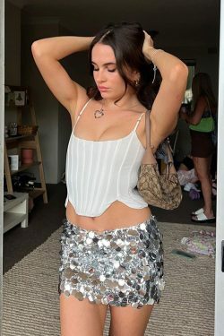 Alise Sequin Mini Skirt - Y2K Summer, 90s Grunge, Retro Party, Pastel Goth, Y2K Club