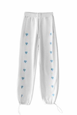 All Hearts Connected Y2K Grunge Drawstring Sweatpants - 90s Retro Summer Fashion for Women