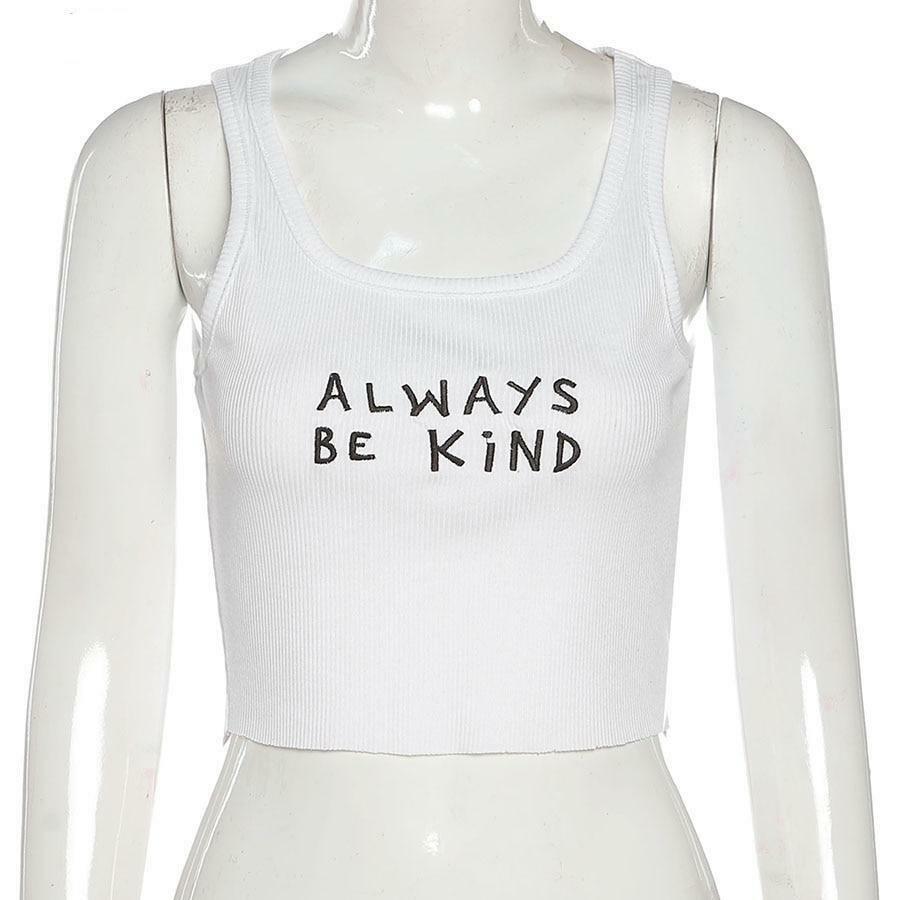 Always Be Kind' Y2K Crop Top - 90s Grunge, Retro Summer, Pastel Goth, Y2K Party Outfit