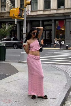 Alyviah Knitted Skirt Set - Y2K Summer Grunge Outfit, 90s Fashion, Retro Style, Pastel Goth