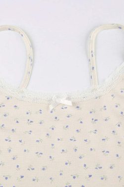 Alyx Floral Tank Top - Y2K Summer Grunge, 90s Retro, Pastel Goth, Y2K Party & Club Out