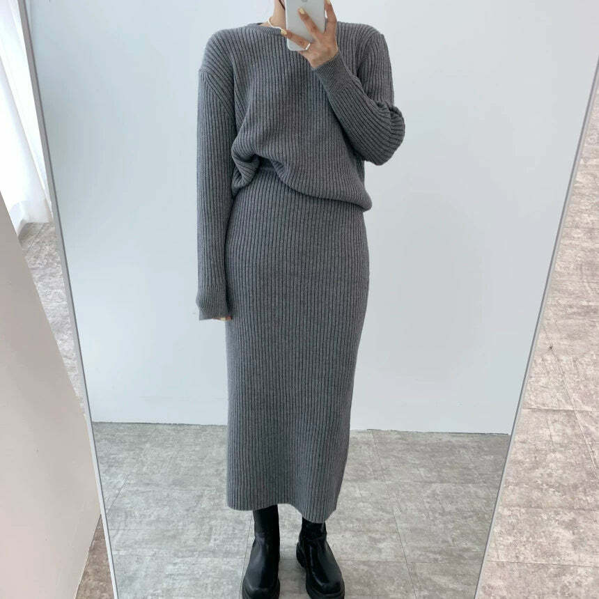 Anaia Knit Skirt Set - Y2K Summer Outfit, 90s Fashion, Grunge, Retro Style, Y2K Party Look