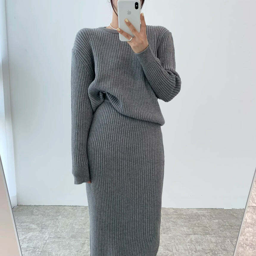 Anaia Knit Skirt Set - Y2K Summer Outfit, 90s Fashion, Grunge, Retro Style, Y2K Party Look
