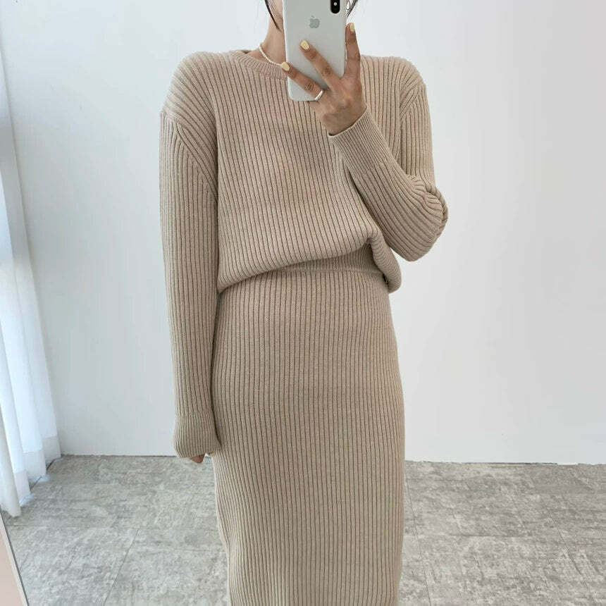 Anaia Knit Skirt Set - Y2K Summer Outfit, 90s Fashion, Grunge, Retro Style, Y2K Party Look
